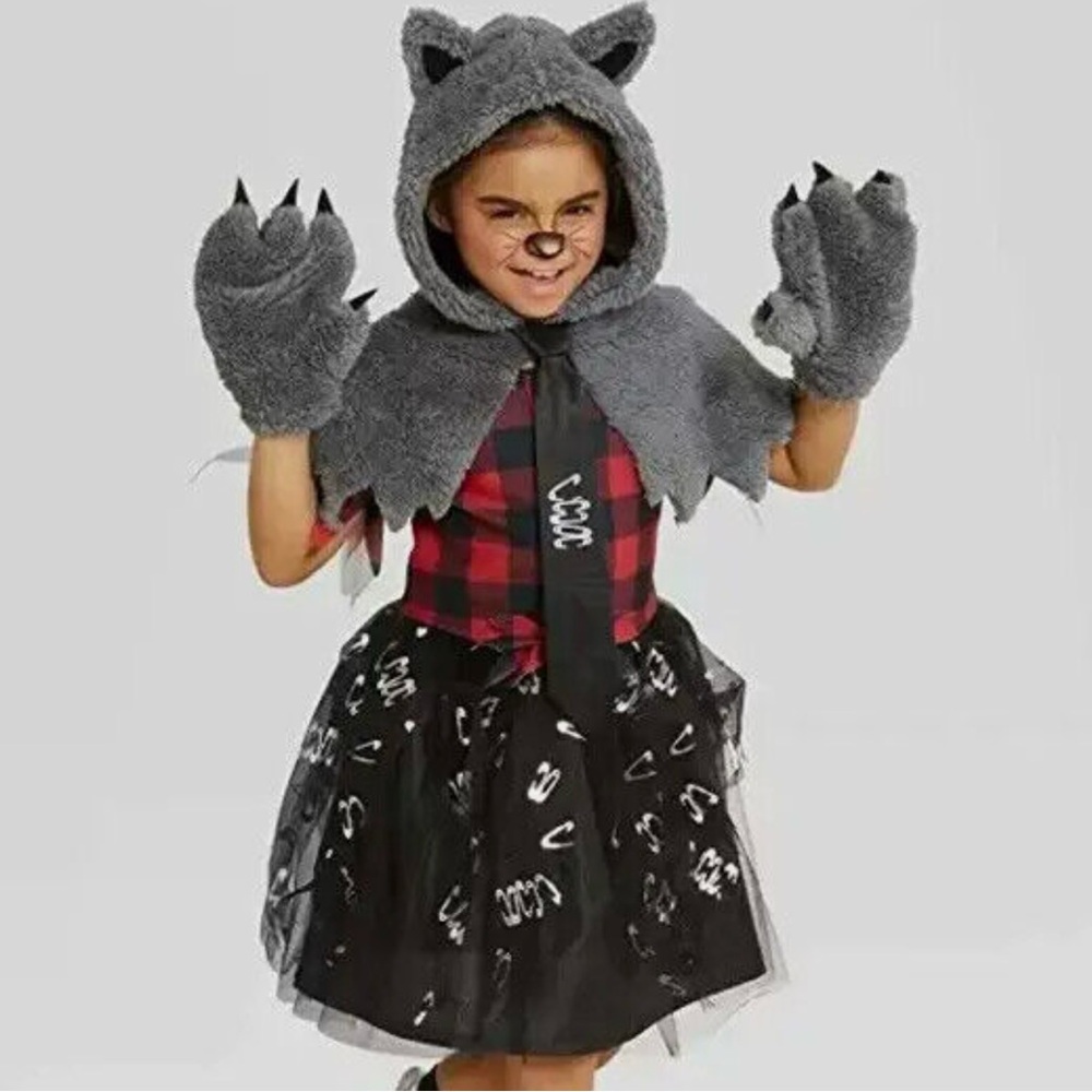 Werewolf Tutu Dress Costume, Size M (7-8)